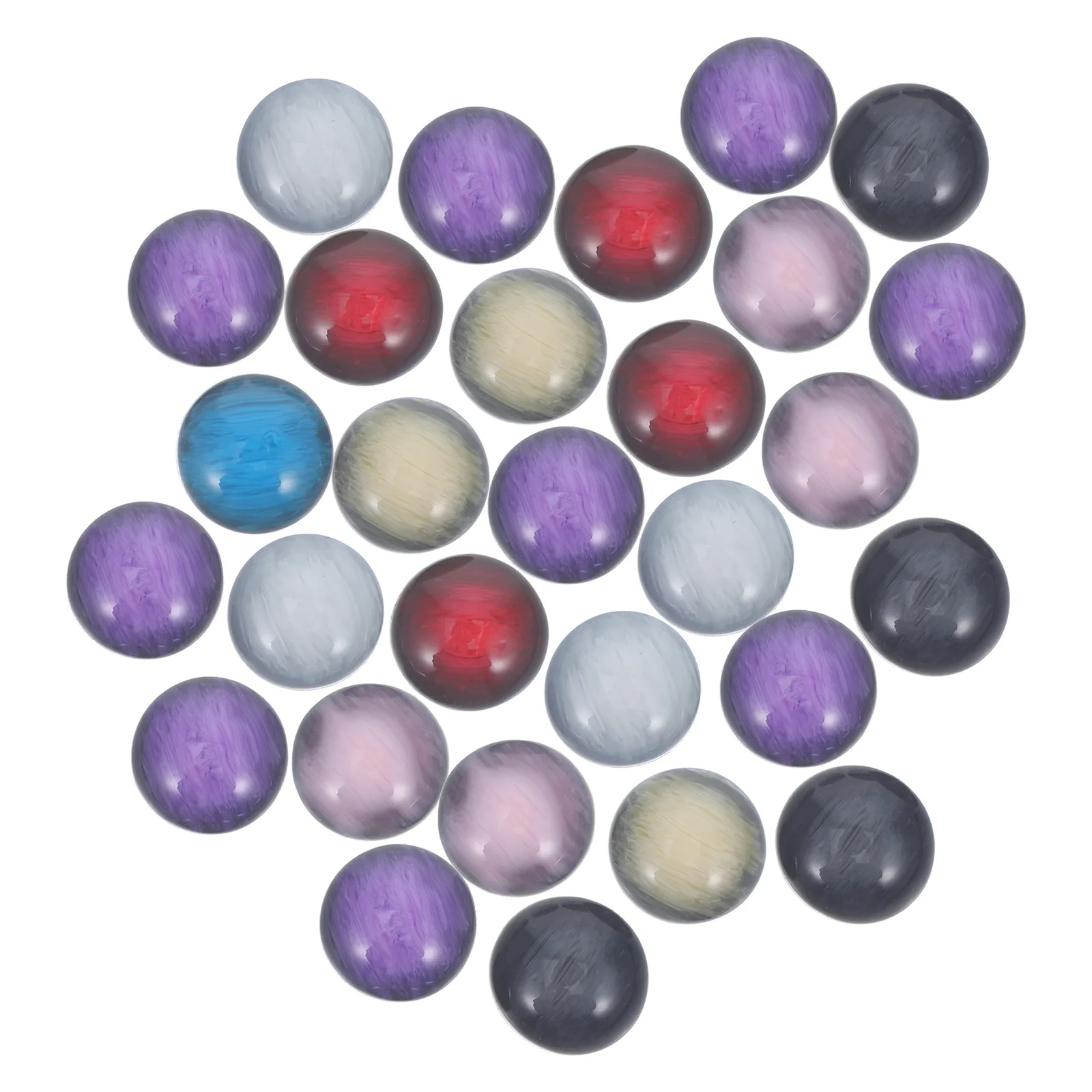 

30Pcs Resin Round Semicircle Patch High Quality DIY Jewelry Making Accessories for Earrings Clock Vase Decoration Resin Craft