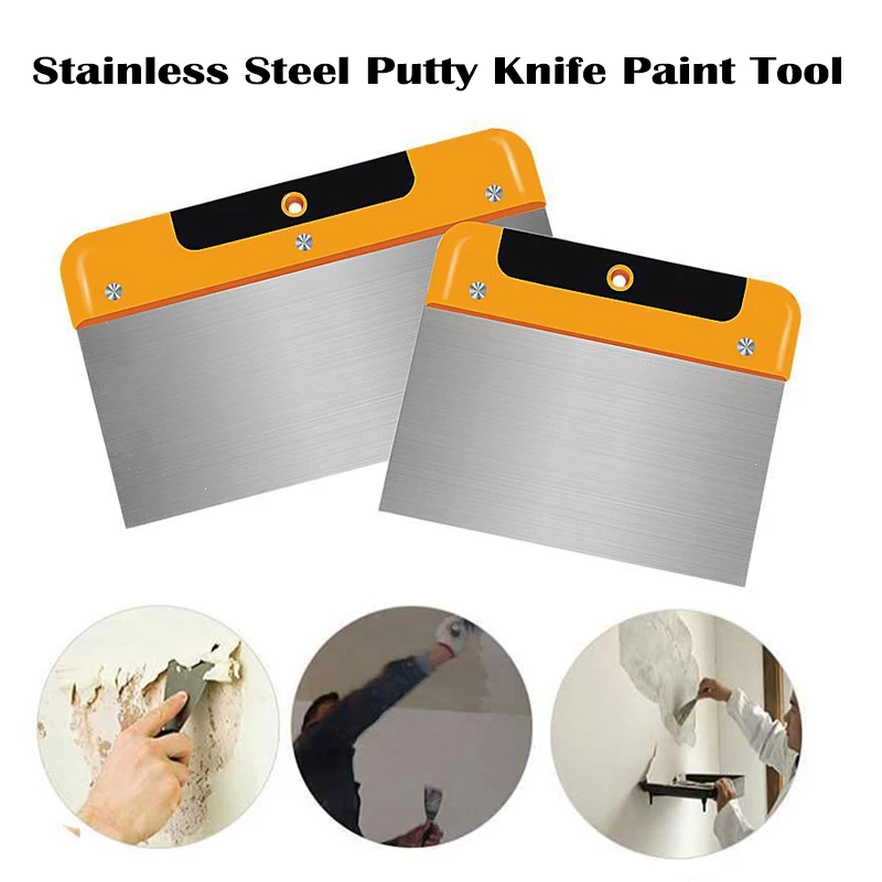 4/6/8/10Inch Stainless Steel Putty Knife Paint Tool Plaster Shovel Filling Spatula Wallpaper Putty Scraper For Wall Decoration