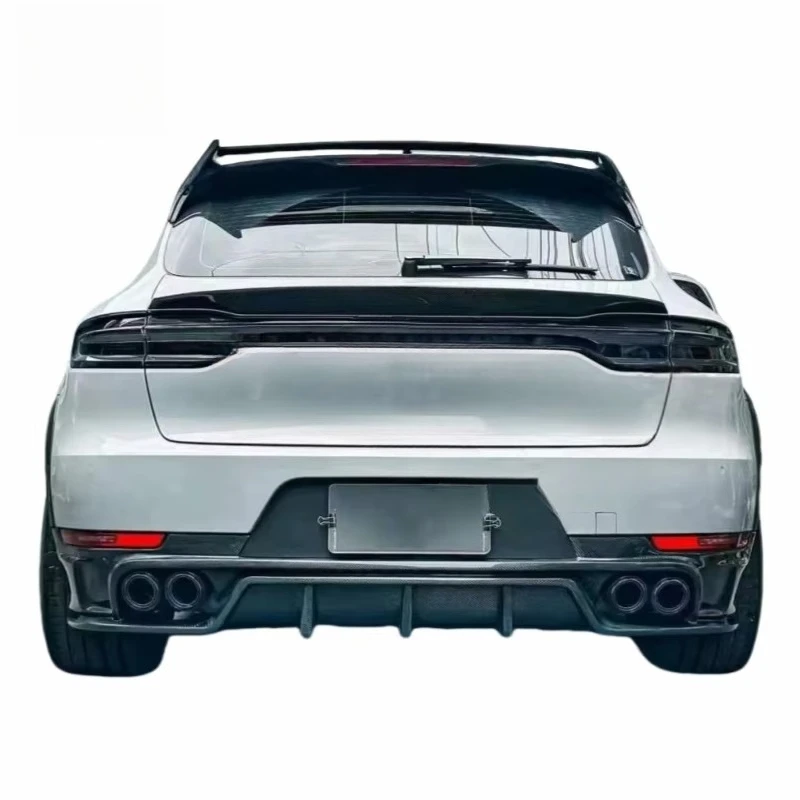 High Quality 3K Carbon Fiber Rear Bumper Splitter Trunk Lid Spoiler Car Diffuser for 2014-2022  Macan 95B 95B.1 95B.2