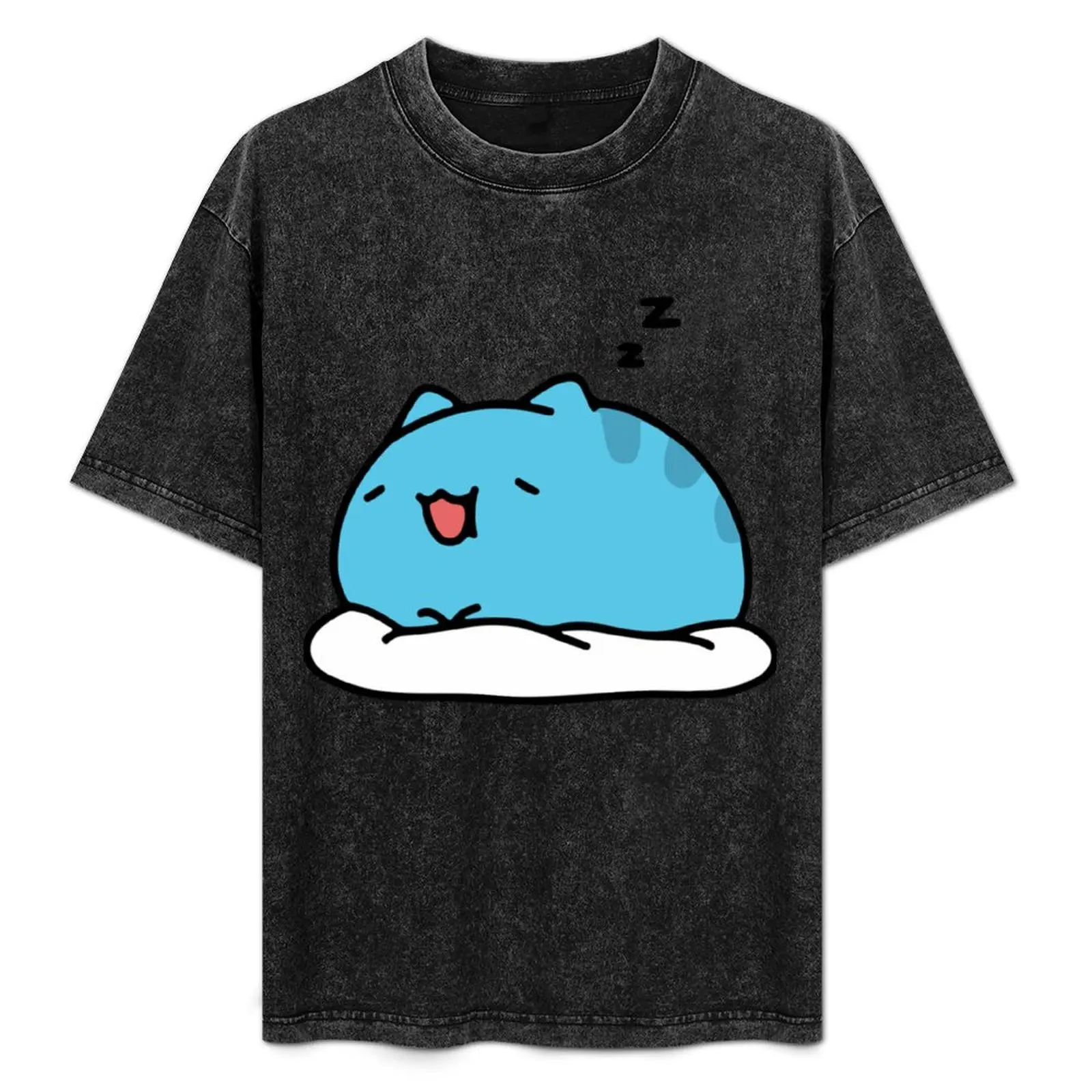 

sleeping cat, Bugcat capoo T-Shirt summer top funny shirt cotton plus size tops oversized t shirts for men