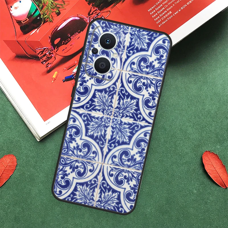 Portuguese Tiles Cover For OPPO Reno 5Z 4Z 2Z 8T 4 5 6 8 7 Lite 10 Pro OPPO Find X6 Pro X2 X3 X5 Lite Case