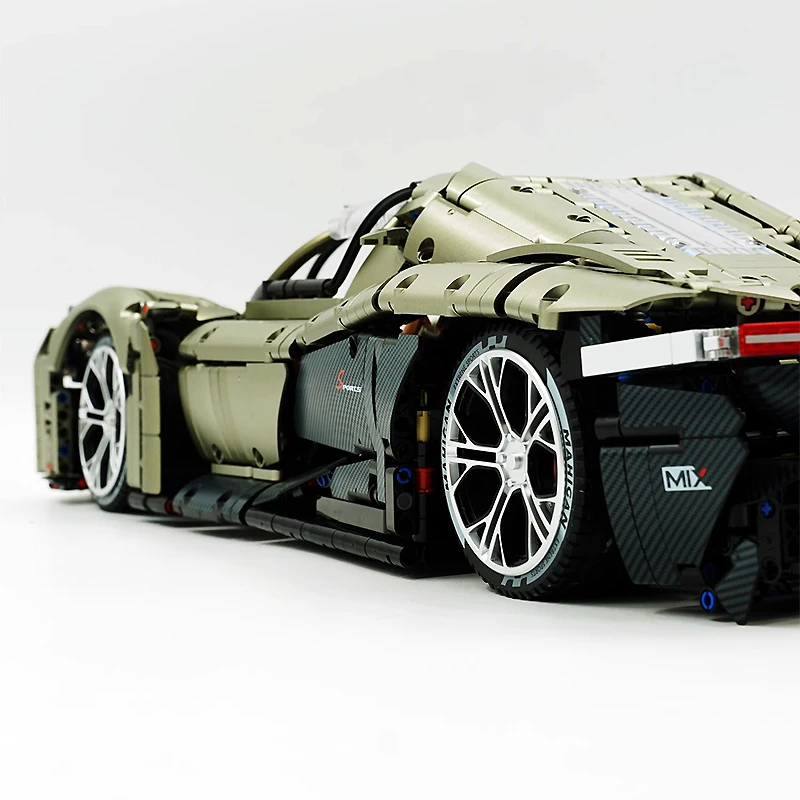 New GULY 10626 1:8 MOC Technical RC Super Sports Car Black X Building Bricks Blocks Puzzle Toy Assembly Christmas Gift For Kid