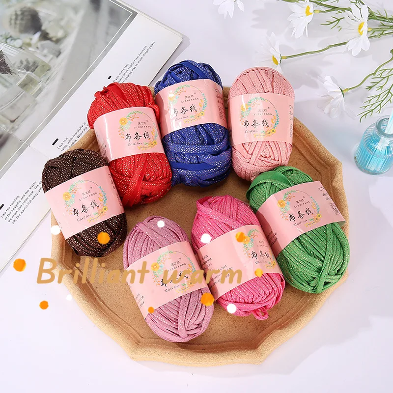 100g Flash Point Cloth T-Shirt Yarn，not Afford The Ball Material Polyester Cotton Yarn，Sewing Knitting Crochet Cloth Fabric Bag