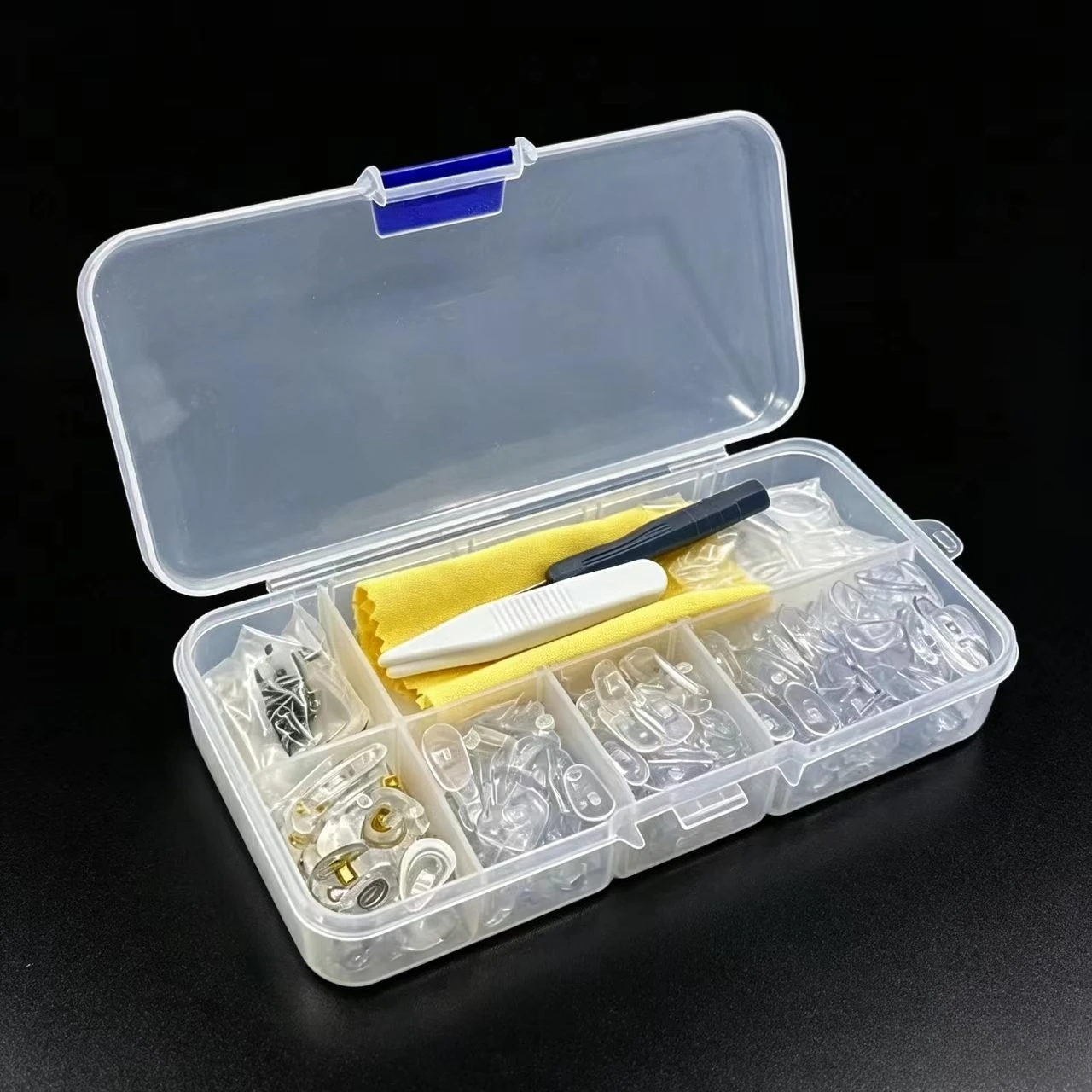 Eyeglasses Nose Pads Replacement Repair Tool Kit With Screwdriver Tweezers Ear Hooks