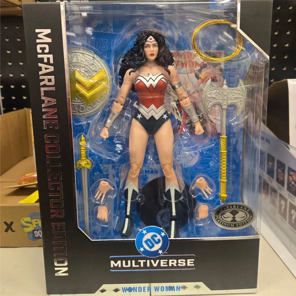 Figurine d'action de luxe McFarlane Toys DC Mcfarlane Collector Edition 7 pouces Wv15 # 61 Wonder Woman 80s (Chase) Model Doll Garage Kit