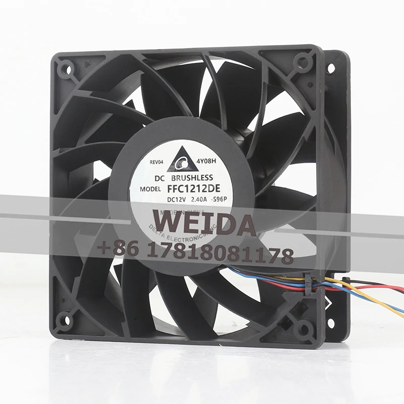 Delta 12038 120x120x38MM 12CM DC12V 2.40A PWM Speed Regulation Super Brute Force Server FFC1212DE Cooling Fan