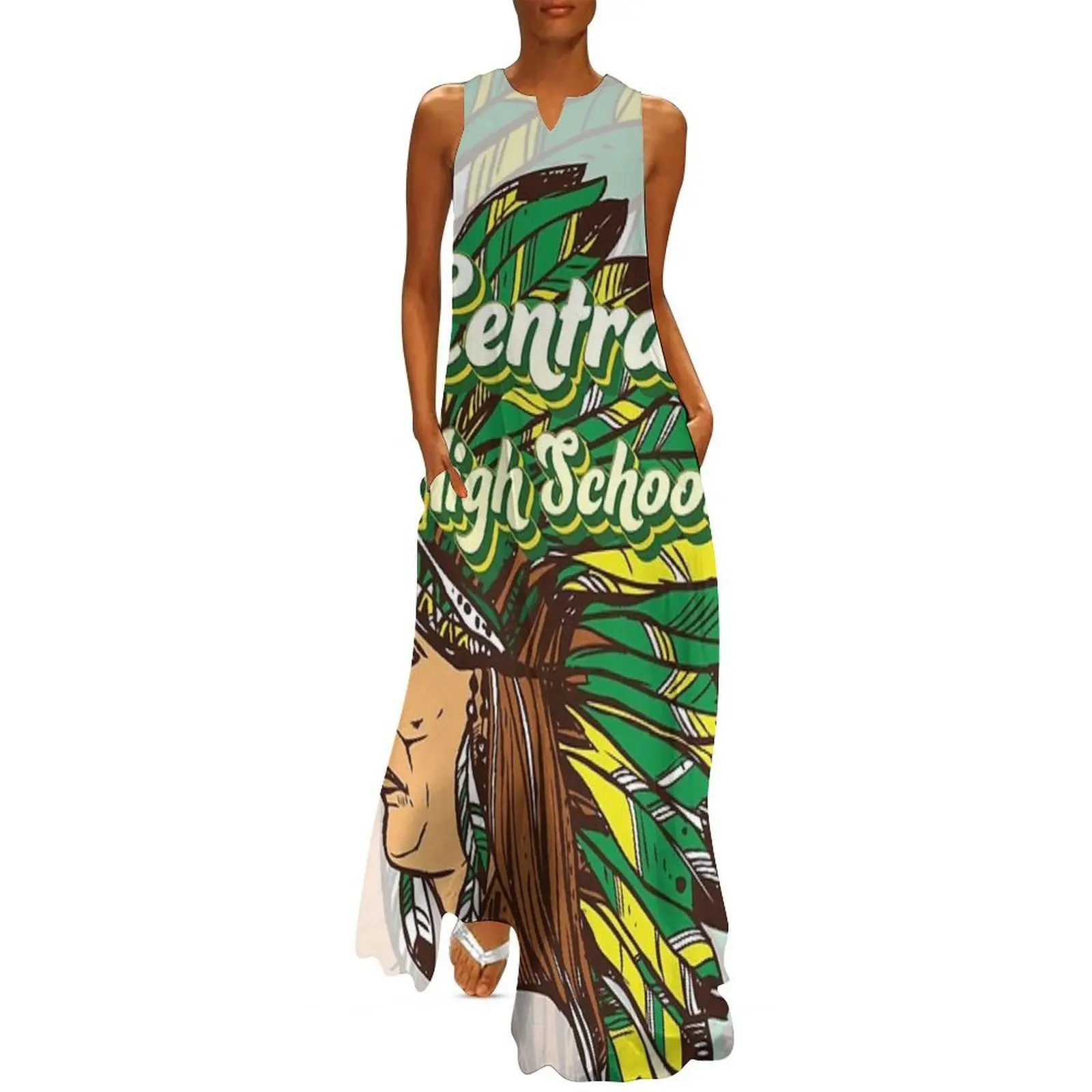 

Central High School Warriors II Long Dress Woman's evening dress Dress vintage Evening dresses