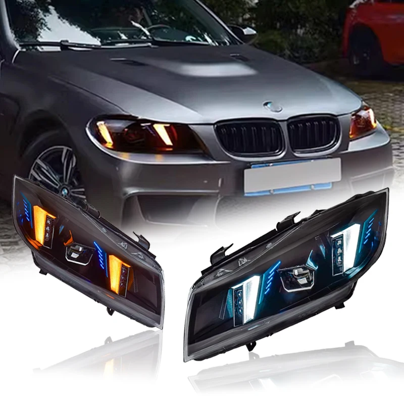 

Для 3-й серии E90 в сборе 2005-2012 модифицированные новые светодиодные фары с дневными ходовыми огнями и указателями поворота