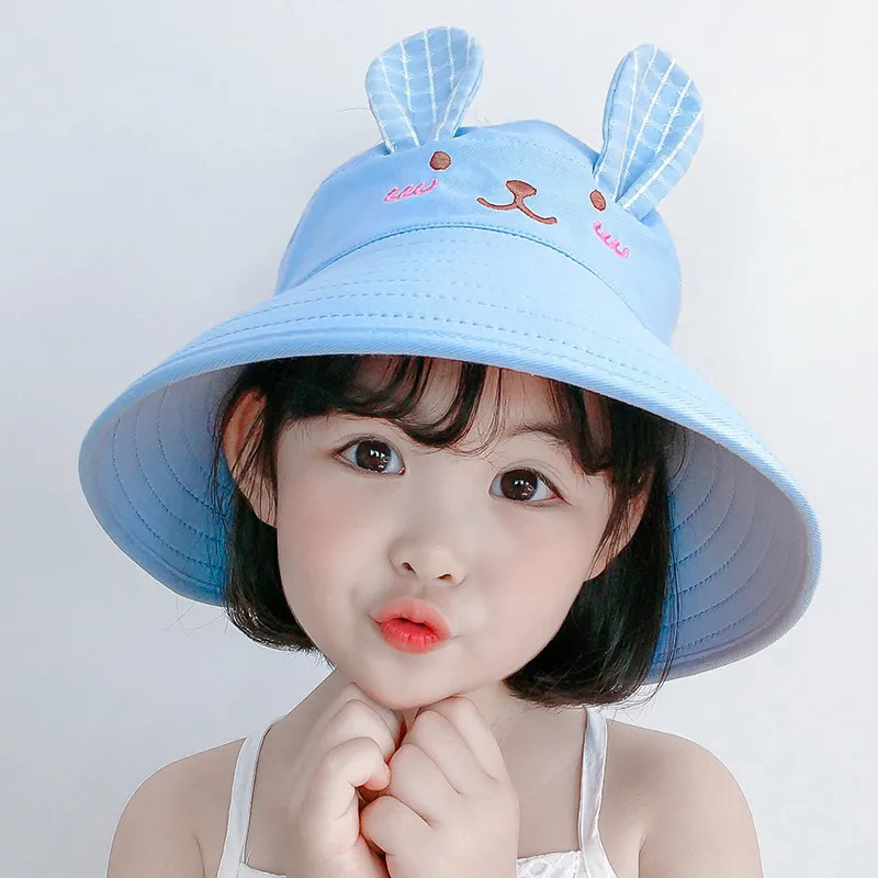 Children\'s empty top hat,rabbit sun hat,summer girl baby big brim sun hat,fisherman hat,cute for 1-8years old boys and girls