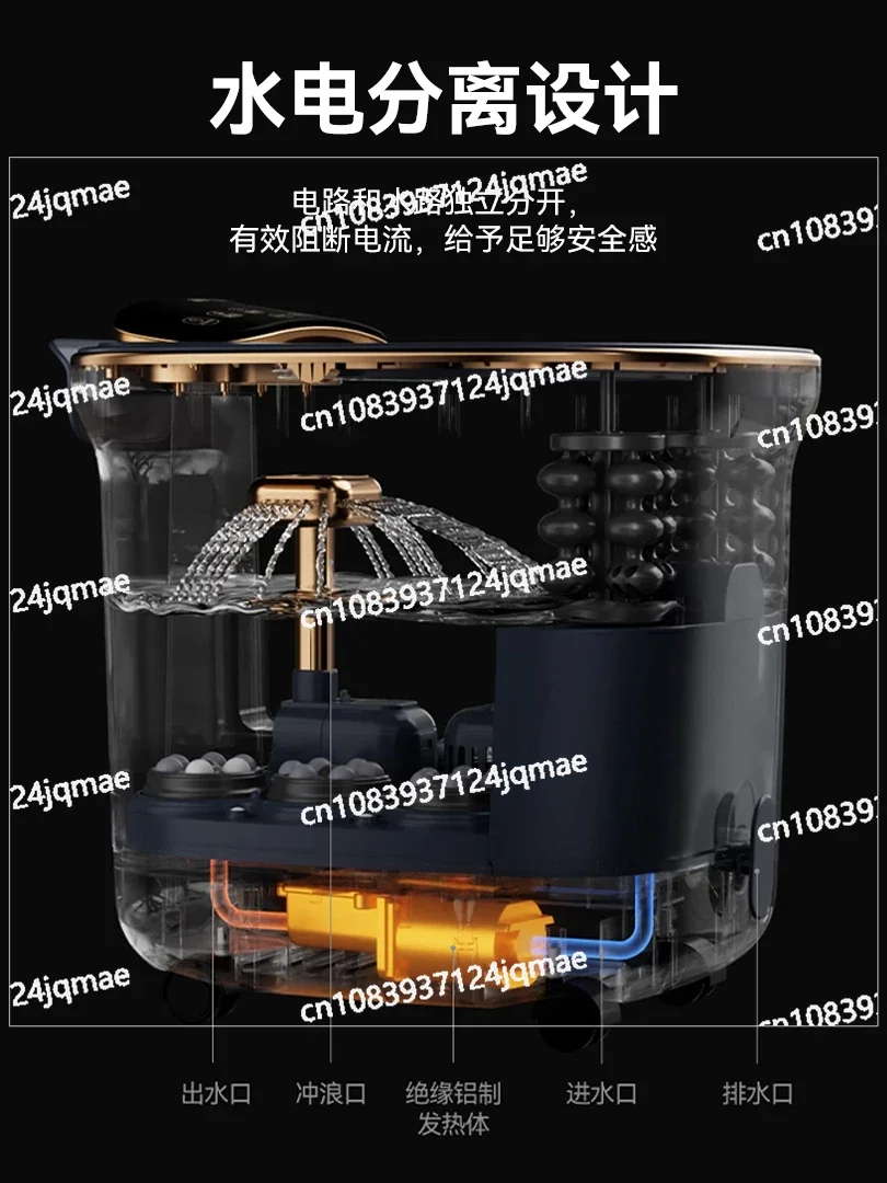 Winter home temperature controlled healthy foot bath bucket, automatic heating electric massage foot bath bucket.