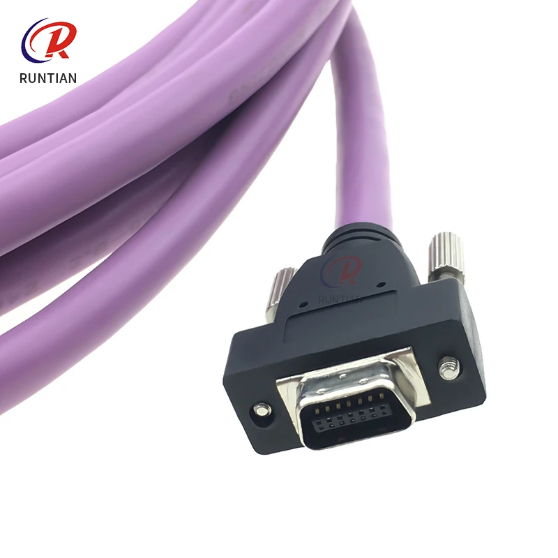 LVDS high density cable for Allwin Human Yaselan solvent printer 14Pin Purple cable Origina Igus Cable for Inkjet Printer 4m 6m