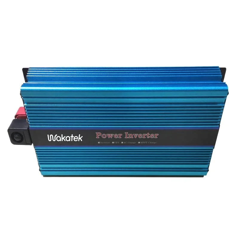 WAKATEK Hybrid Solar Power Inverter Pure Sine Wave Inverter Optional Solar Charge Controller 2KVA 24V 12V 100W OEM Accepted