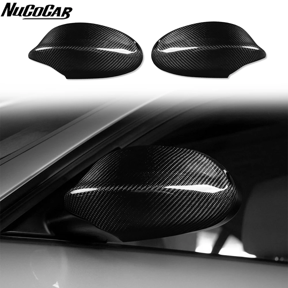 For BMW 3 Series E90 2005-2008 Real Dry Carbon Fiber Rearview Mirror Panel Car Accessories Exterior Modification Decorative