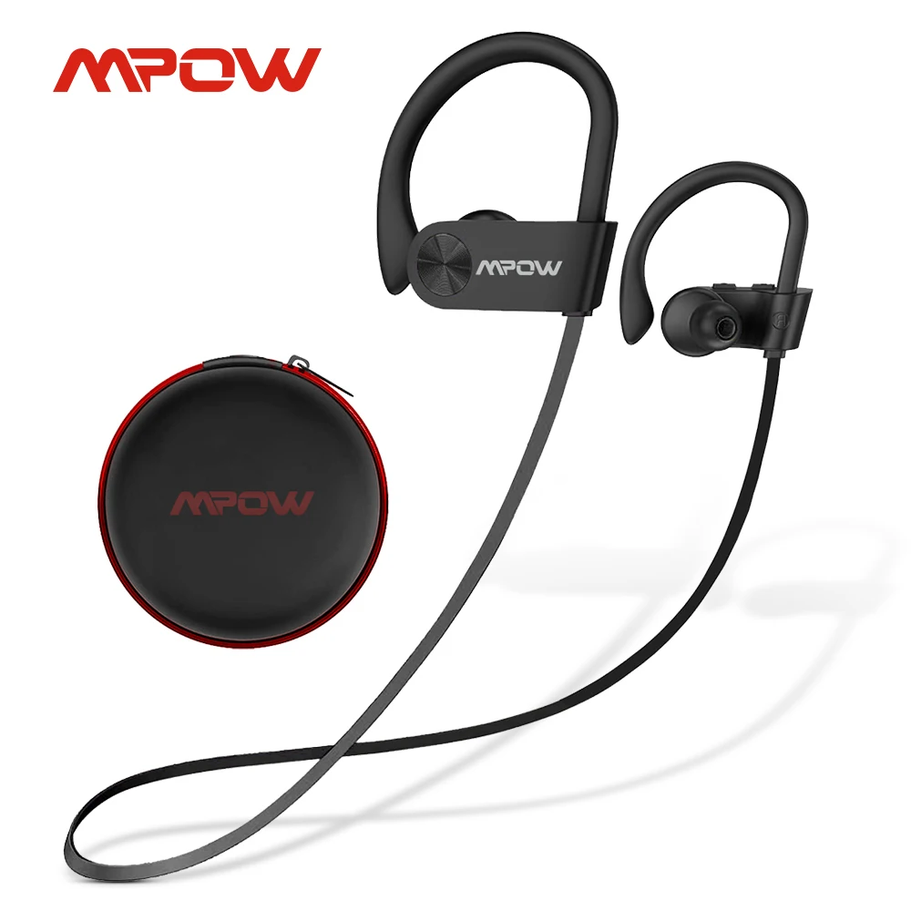 New Version Mpow Flame Sports Earphones IPX7 Waterproof Bluetooth V5.3 Earbuds 12 Hours Playtime&Noise Canceling Mic for iPhone