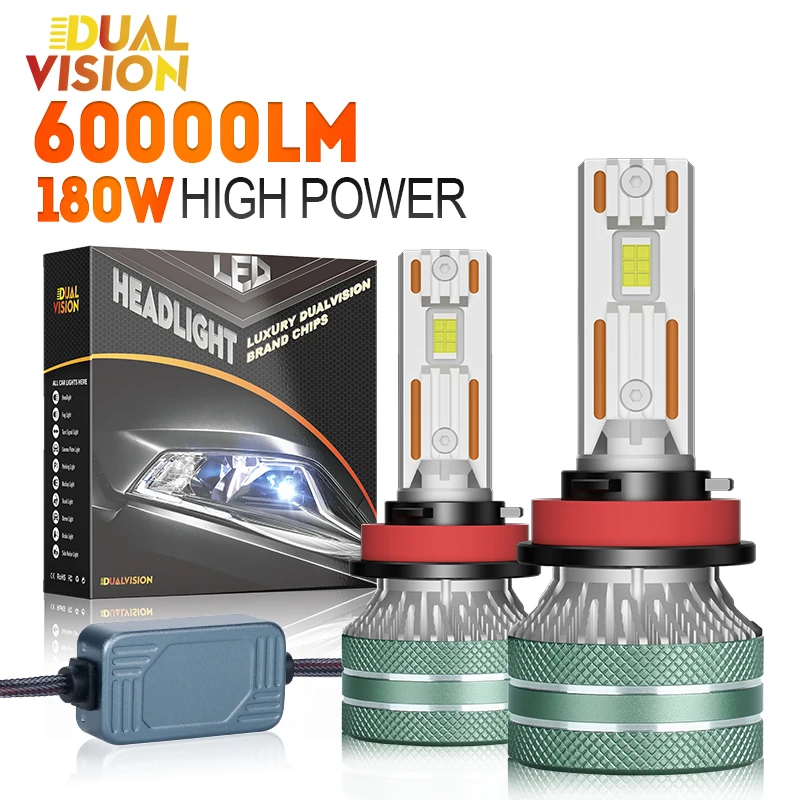 

Dualvision K5C H4 LED Headlight Bulbs H7 H1 H11 H3 H8 9005 HB3 9006 HB4 9012 HIR2 High Power 5570 CSP Canbus Car Lamp Fog Lamp