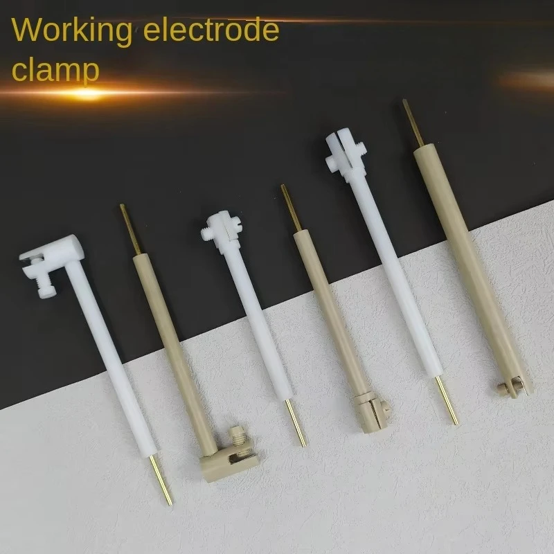 Electric platinum electrode clamp gold titanium copper graphite glass carbon stainless steel PTF titanium electrode holder