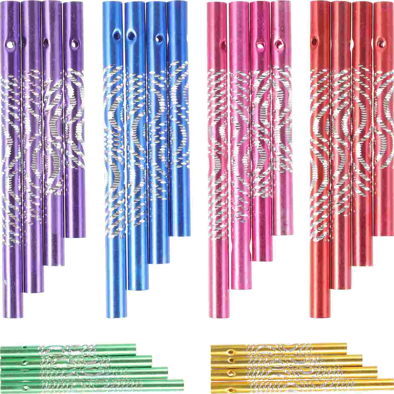 24 Pcs Wind Chimes DIY Material Bell Tools Toy Toys Parts Pipe Replacement Hanging Parent-child