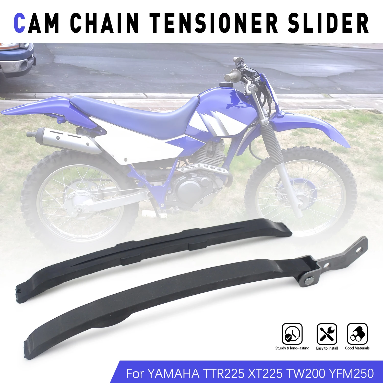 Motorcycle For YAMAHA TRI-MOTO YTM225 OFF ROAD TT225 XT200 AG200 BW200 TRAILWAY TW200 Timing Chain Tensioner Guide Plate Set