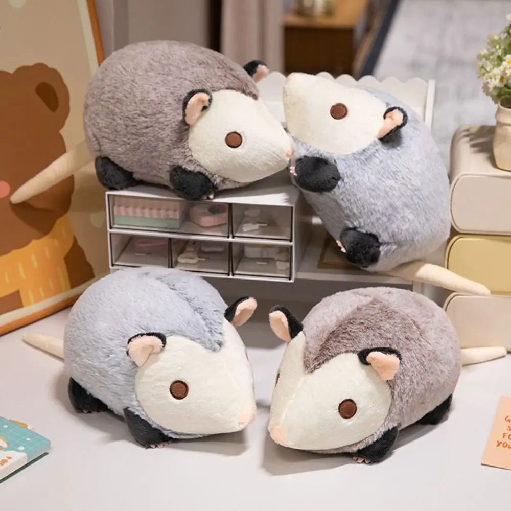 Muñeco de peluche de ratón de imitación de algodón PP, juguetes de peluche de rata interactivos esponjosos de la vida Real, juguete de peluche de ratón realista Ins de dibujos animados