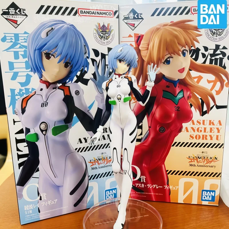 

Оригинальная фигурка BANDAI Ichiban Lottery Neon Genesis Evangelion к 30-летию: Рей Аянами и Асука, коллекционная модель в коробке