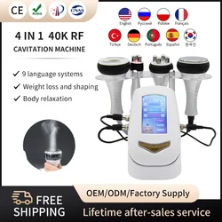 Machine de Liposuccion par Cavitation Ultrasonique, Lifting du Visage et de la Forme du Corps, Appareil Amincissant par Laser Sous Vide, Radio Morte RF 40K, 3/4 en 1