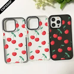 New Freshness Summer Cherry Clear Case For Iphone 11 14 15 Pro Max Silicone Soft 12 13 Mini 7 8 Plus XR XS Max Shockproof Cover