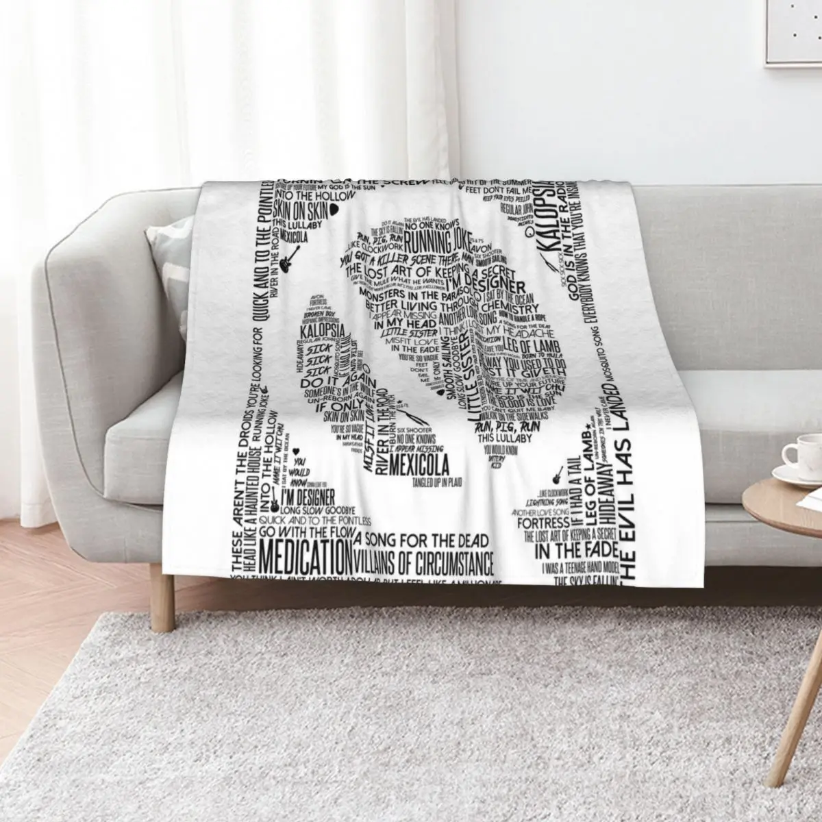 

Queens of the Stone Age Song Titles In Q Throw Blanket Large Plush Hairys Decoratives Blankets