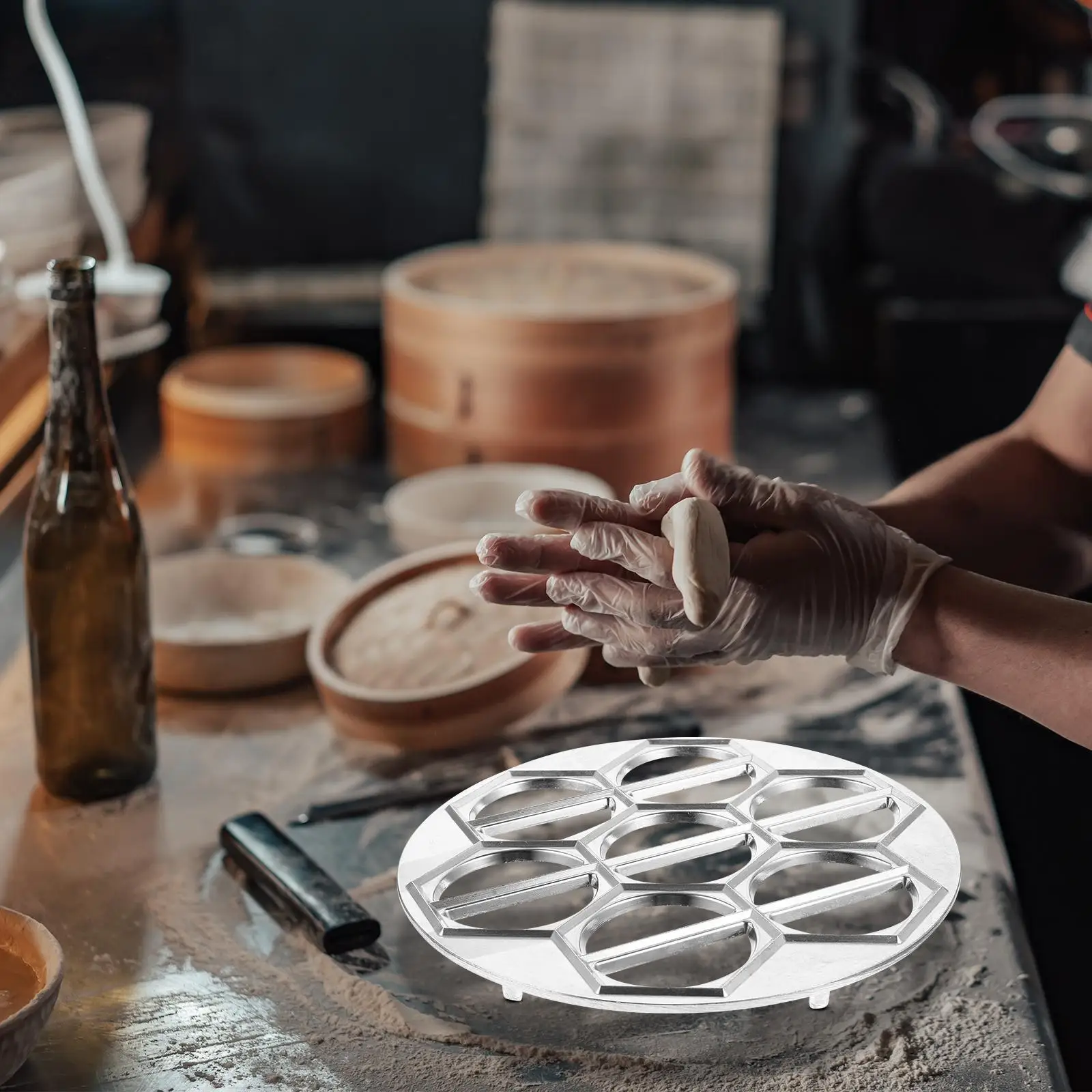 14-Loch-Knödelform, Aluminiumlegierung, Multi-Loch-Küchenwerkzeug, selbstgemachte Knödel, Ravioli, Pierogi-Formen