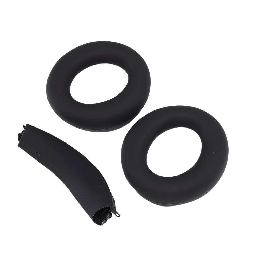 Silicone Ear Pads Cushions + Headband Soft and Comfortable Noise Isolation Ear Cushions for Soundcore By Anker Space Q45 Q30 - view 2