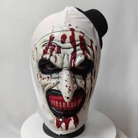 Scary Terrifier 3 Cosplay Mask Clown Bloody Latex Soft Terrifier Costume Masks Women Men Halloween Roleplay Outfit Prop