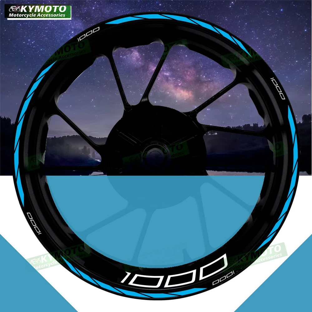 

For Z 1000 Z1000 motorcycle accessories 17 inch front and rear wheel stickers wheel stripes reflective decals decoration