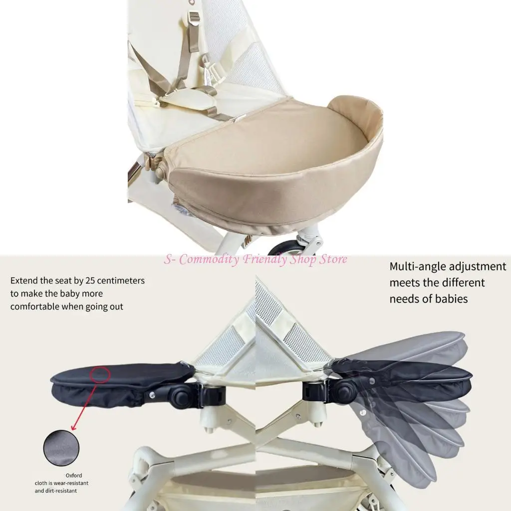 

85AE Adjustable Baby Strollers Leg Rest Feature Reinforced Safety Structure Suitable for Various Models Easy Assembly