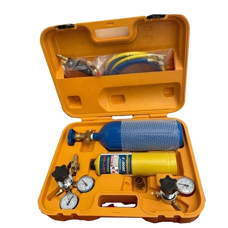 NEW Portable Oxyacetylene Welding Cutting Kit Gas Torch Set With Oxygen Cylinder