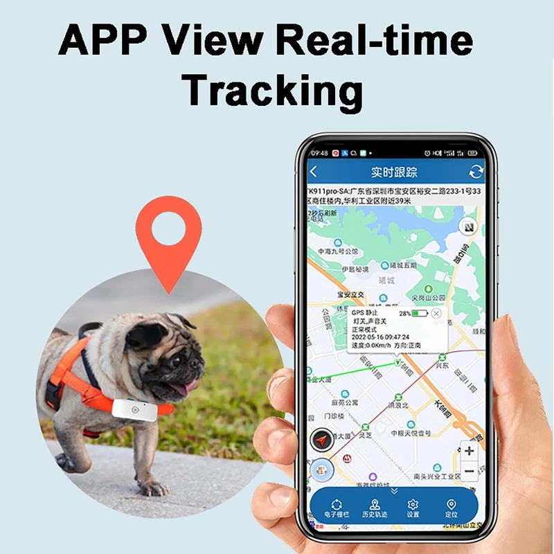 Localizzatore remoto GPS per animali domestici 4G Localizzatore GPS portatile impermeabile IP67 Localizzazione e tracciamento remoto Monitoraggio in tempo reale per cani e gatti
