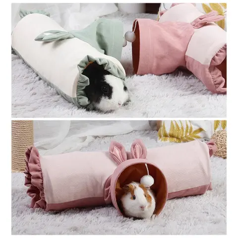 고양이 공급을 위한 작은 동물 애완동물을 위한 3방향 터널 접이식 햄스터 재생 튜브