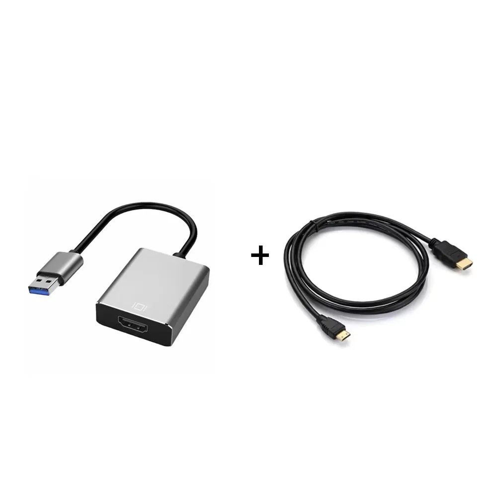Convertidor adaptador portátil USB C a HDMI VGA (soporte 4K) para monitor de computadora portátil TV
