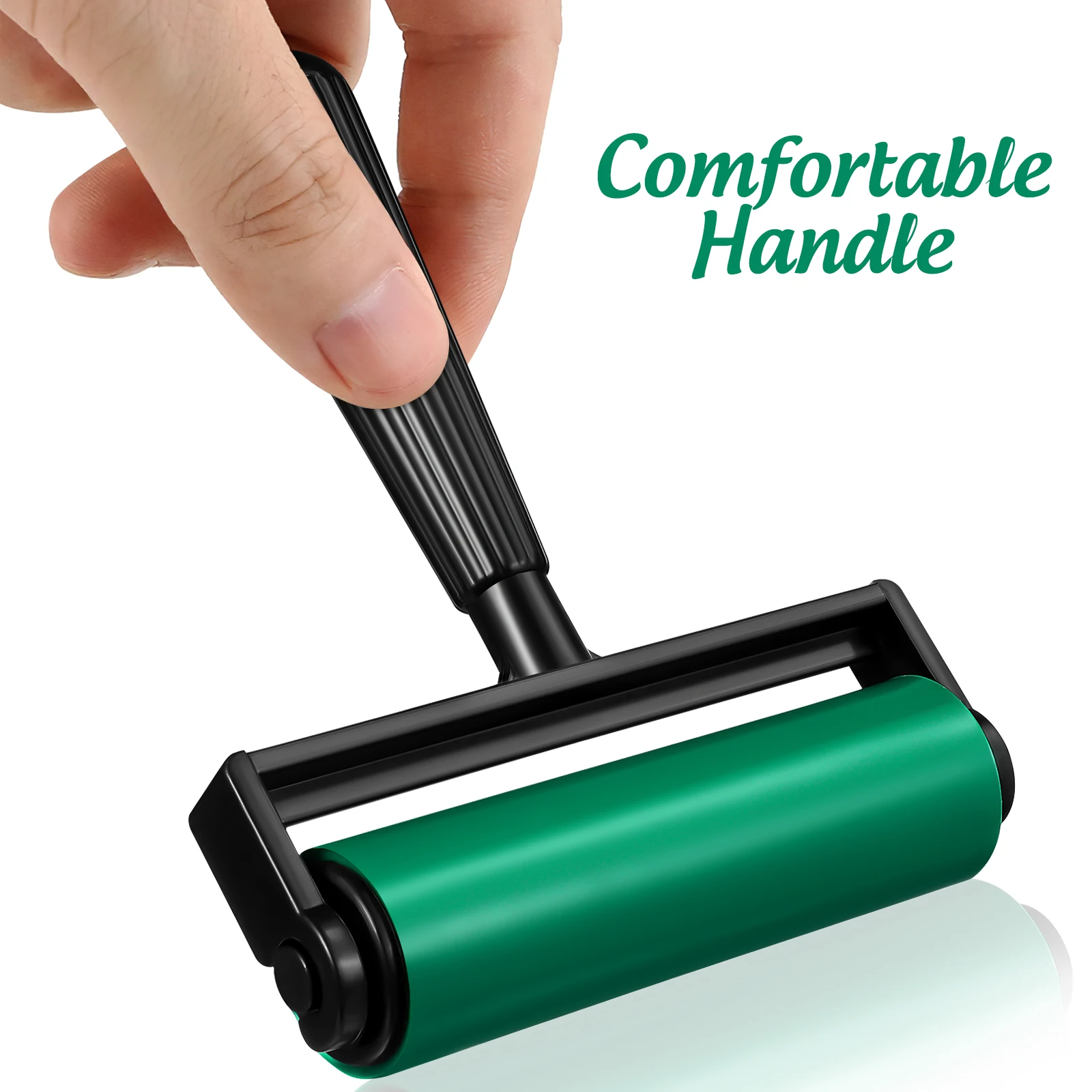 

Rubber Roller Printmaking Supplies 10 Cm Green Stamping Tool Crafting Wallpaper Smooth Cylinder Handle Easy Clean Perfect Gift