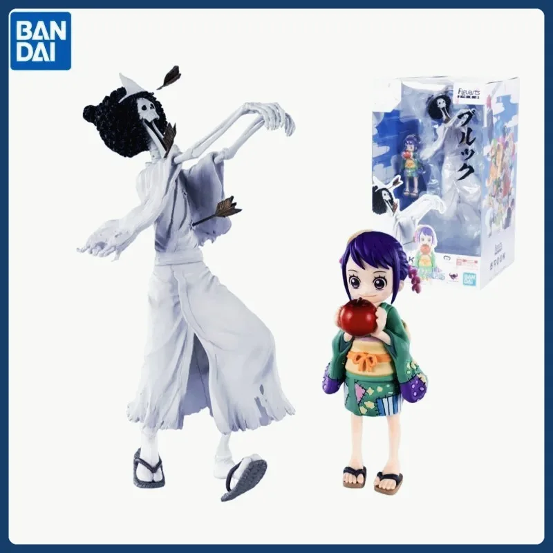 

В наличии BANDAI Original Figuarts ZERO ONE PIECE Brook O-Tama Wano Country Honekichi аниме фигурка модель игрушки
