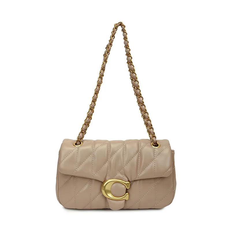 

Fall Winter Quilted Square Bag for Women, Luxury Chain Strap Crossbody Bag,Elegant Diamond Stitching Purse,Vintage Chic Handbag