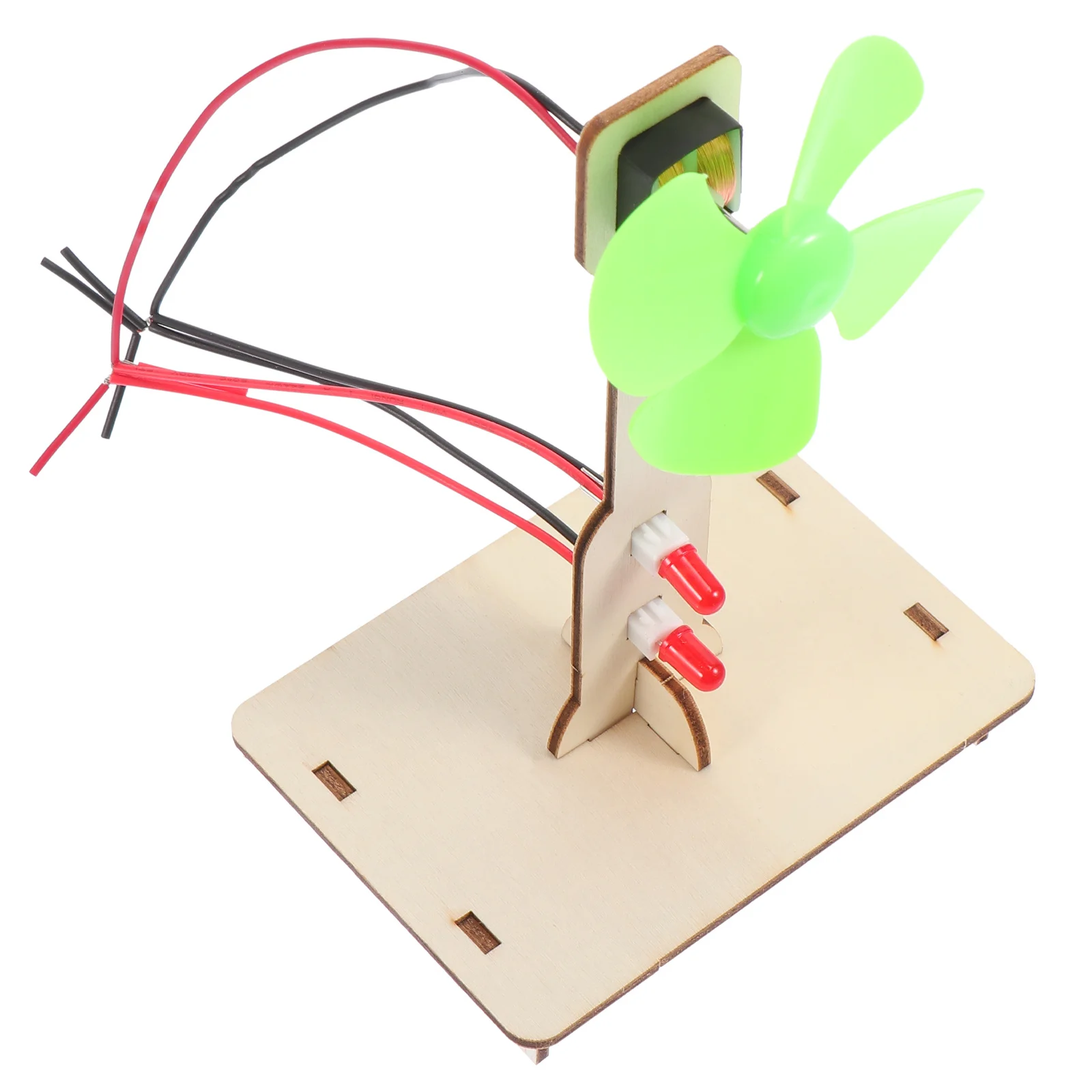 Kit de modèle d'expérimentation de générateur en bois, jouet mains pour enfants, ensemble de constructeur d'éolienne verte