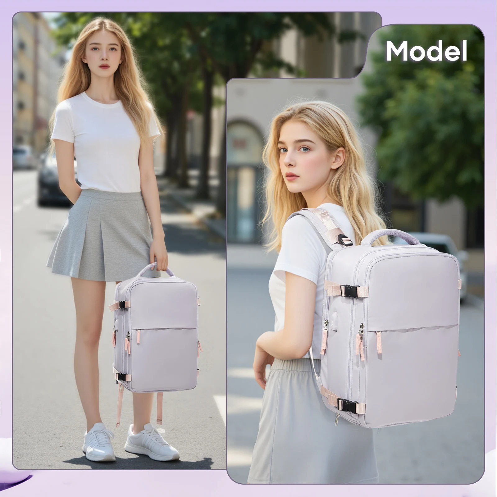 Wizzair 40x30x20 حقيبة الظهر فراغ ضغط حقيبة السفر 15.6 في حقيبة الكمبيوتر المحمول حقائب مدرسية أكياس مكنسة للملابس