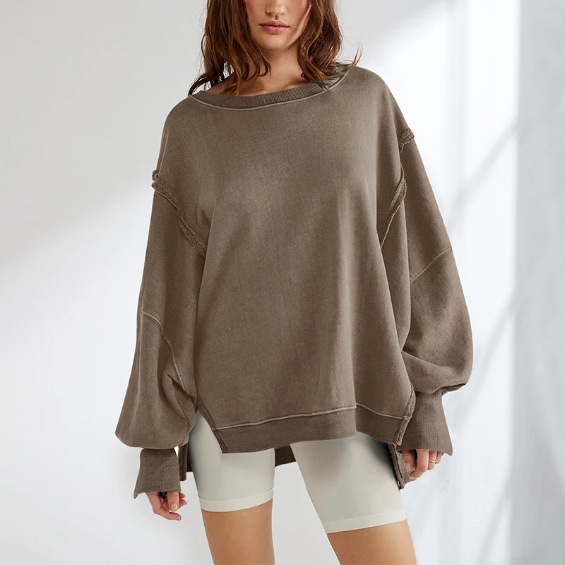 100% Cotton Oversized Hoodie Long Sleeve Pullovers Patchwork Streetwear Harajuku Sweatshirt Autumn Winter Clothes For Women