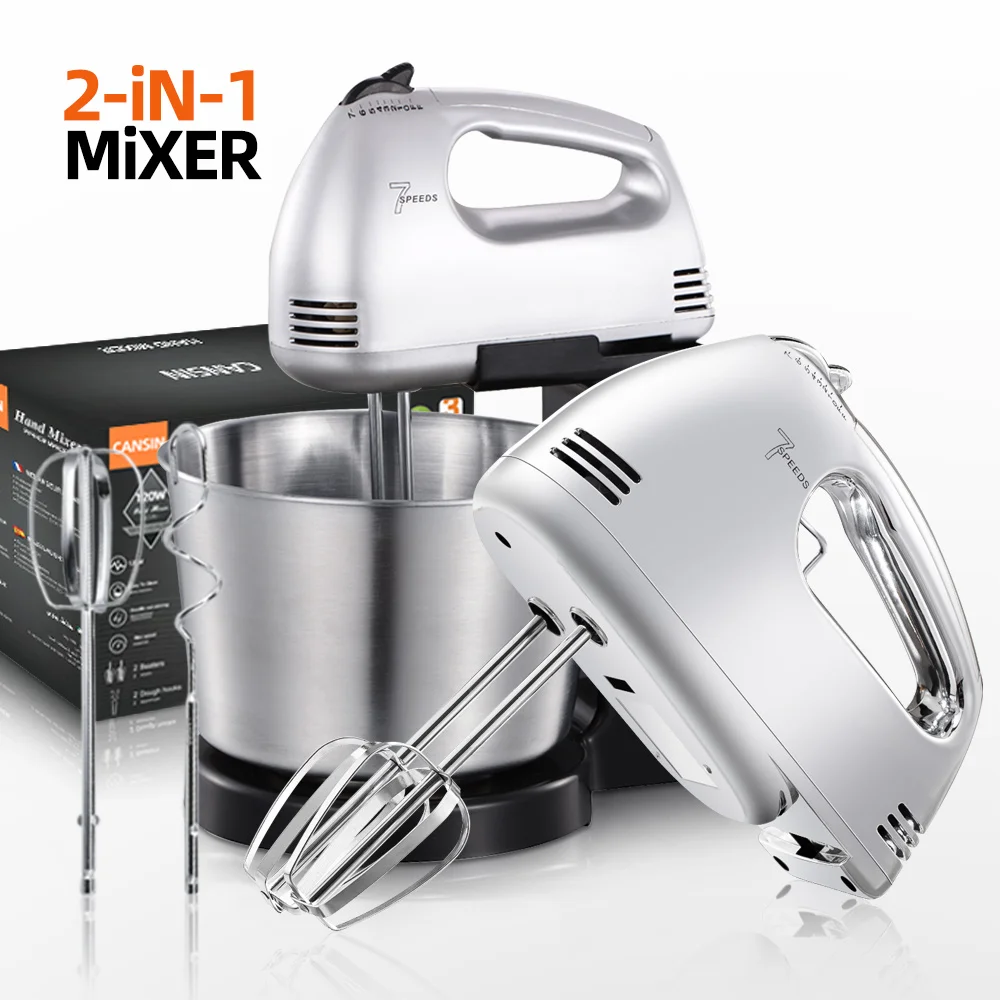 Custom Home Kitchen Electrica Batidora De Mano 7 Speed Food Flour Dough Cake Egg Beaters Handmixers Electric Held Hand Mixers