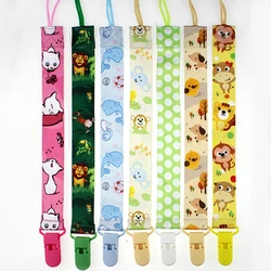 Cartoon Baby Pacifier Clip Chain Ribbon Soother Nipple Dummy Holder Anti-drop Buckle Strap for Newborns Feeding Accessories