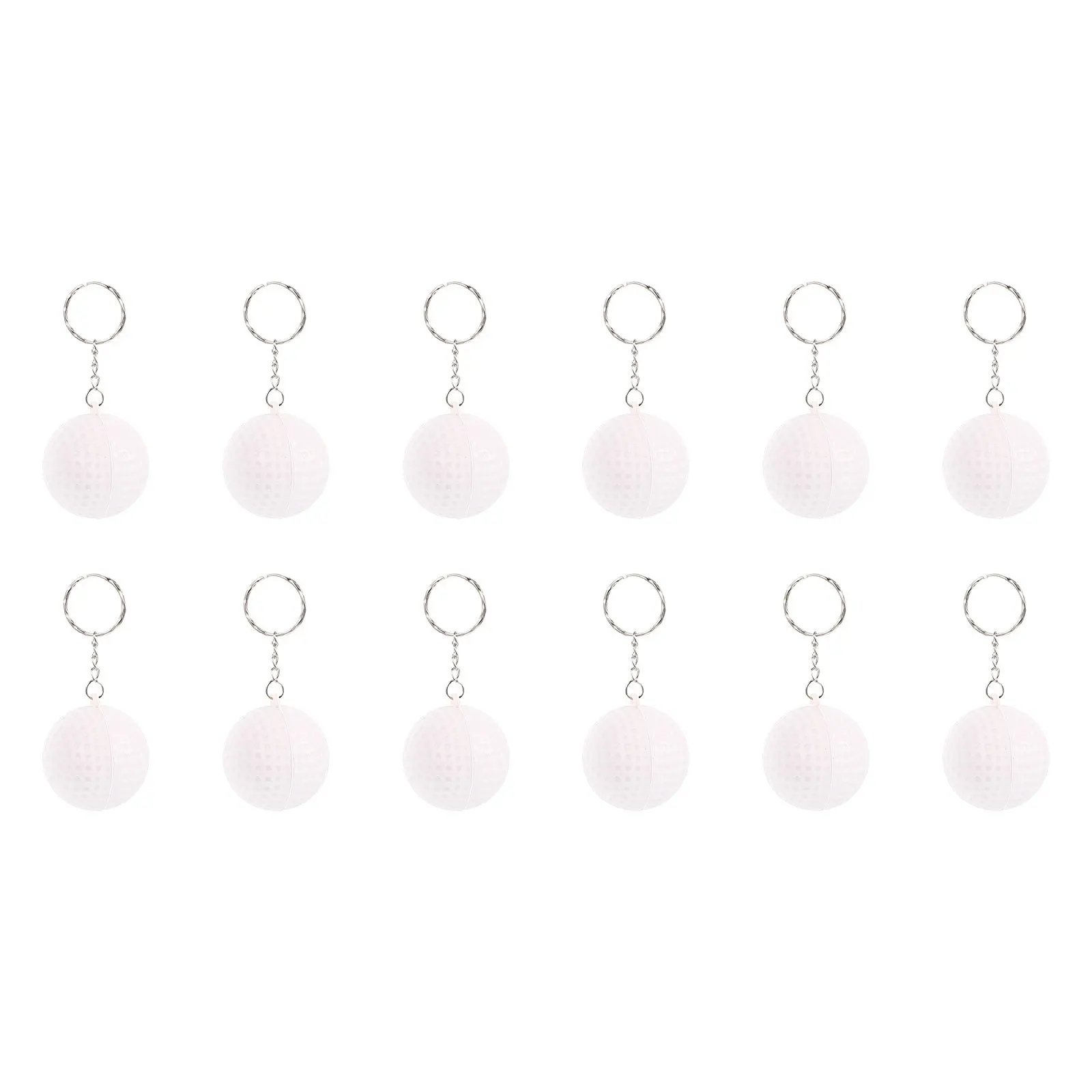 

12Pcs Golf Balls Keychains Exquisite Eye-Catching Design Durable Long-Lasting Use Easy to Clean Maintain Golfs Balls Keychains