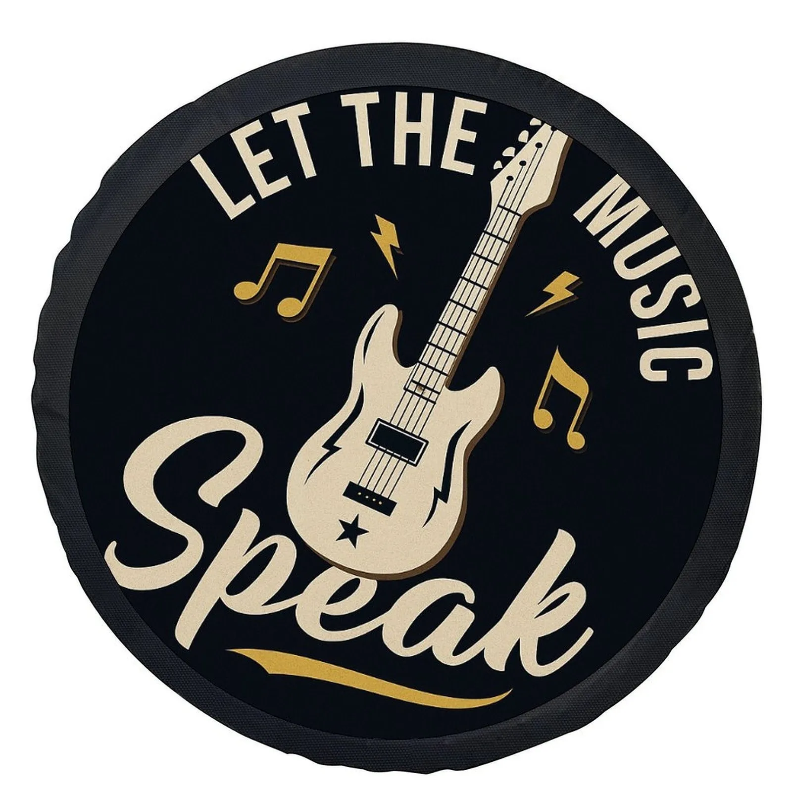 

Rock Guitar Music Speak Tire Cover Universal Wheel Protection Accessory For Cars