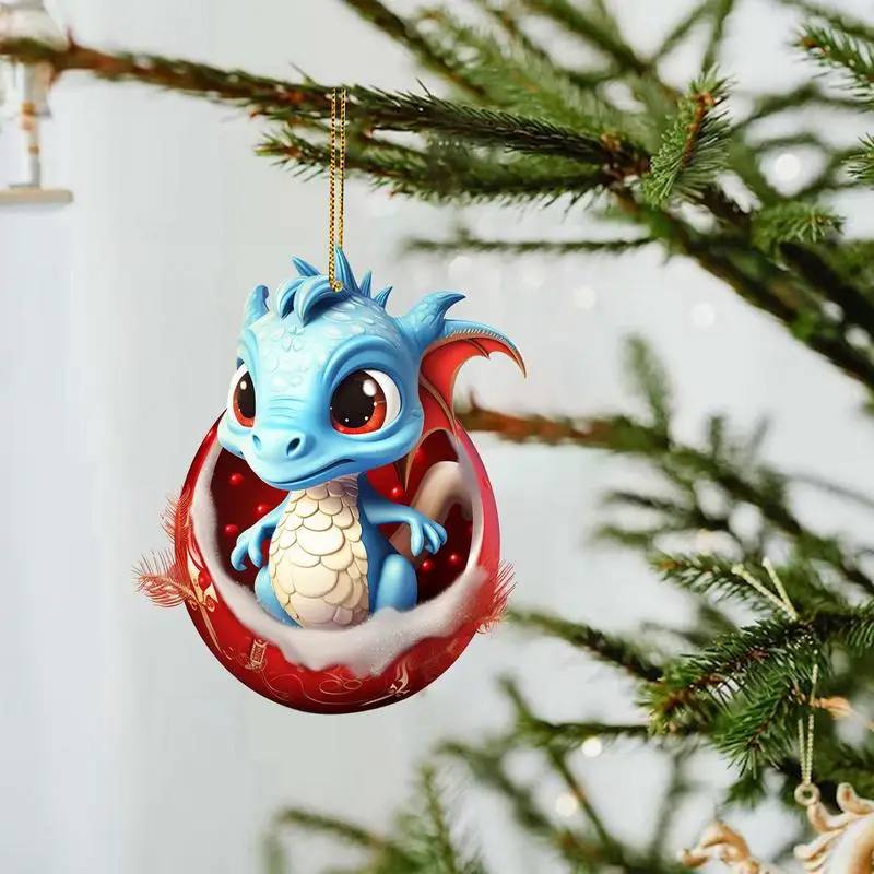 Dragon Baby Egg Hangings Ornament Christmas Tree 9PCS Cute Christmas Tree Hangings Ornaments Funny Dragon Egg Fidget Decorations