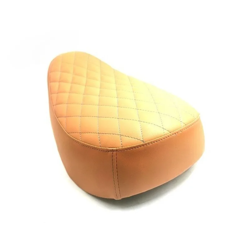 Single Seat Motorcycle Accessories Front Rear Black Frosted Leather Pillow Seat Cushion
