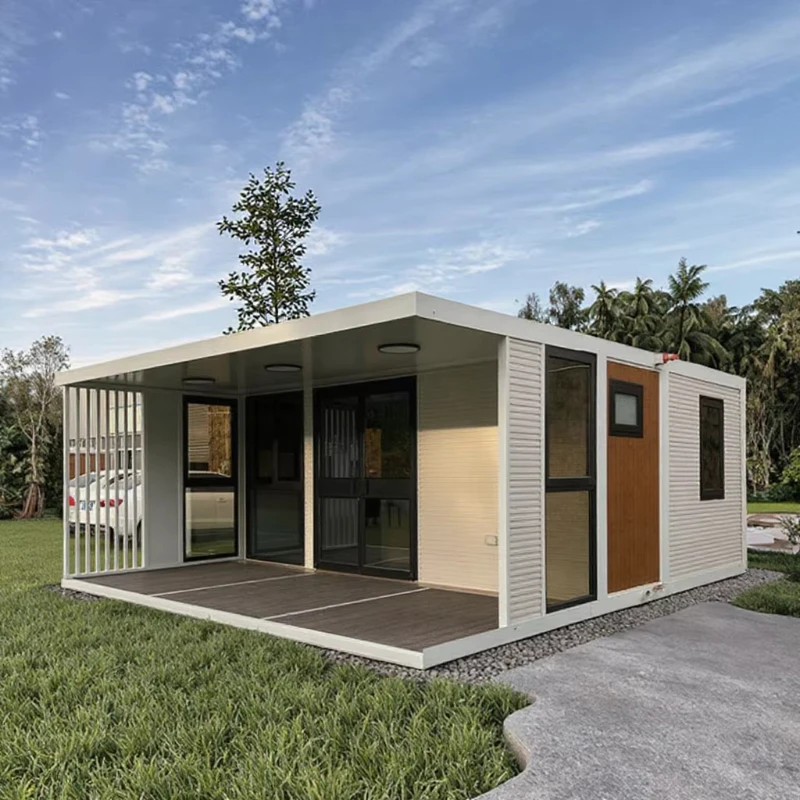 غرفة قابلة للطي حاوية قابلة للتوسيع منزل متنقل صغير 20 قدم 40 قدم شرفة منزل جاهز سقف فولاذي 2 3 4 5 غرفة نوم