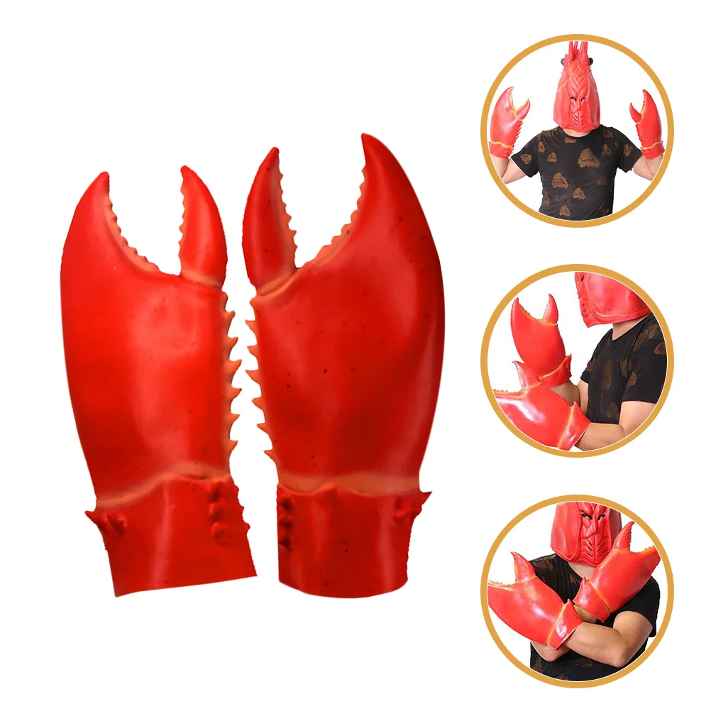 Lobster Balaclava Set Pliers Crab Claw Cosplay Supplies Daily Use Latex Halloween Costume Accessories